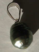 Tahitská černá perla s přívěskem 10,2 mm